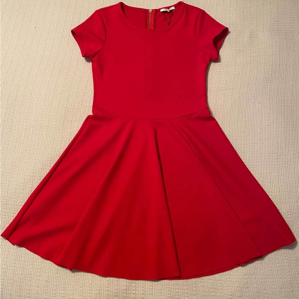 Parker, Red short sleeve mini skater dress, size medium, non smoking home